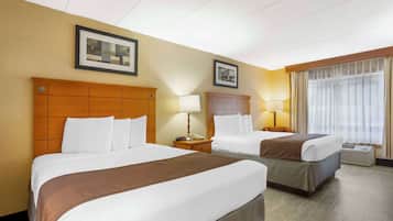 Standard Room, 2 Queen Beds, Non Smoking, Refrigerator & Microwave | Desk, laptop workspace, iron/ironing board, free cots/infant beds