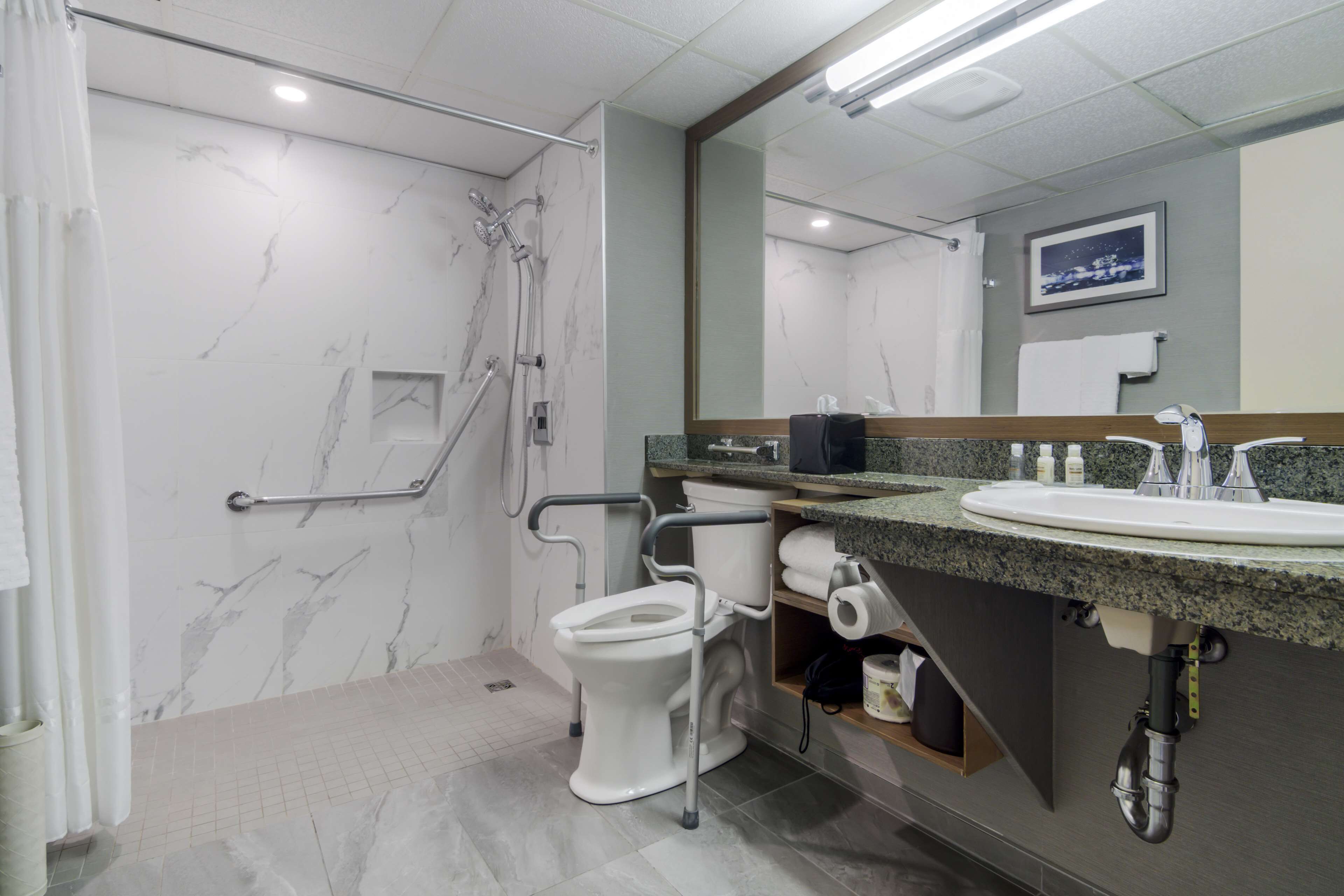 Suite, 2 Doppelbetten, barrierefrei, Kühlschrank und Mikrowelle (with Sofabed) | Barrierefreies Bad