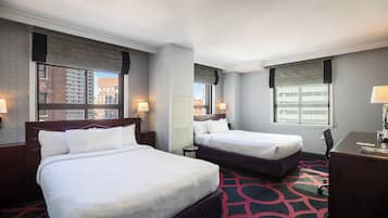 Room, 2 Double Beds, Non Smoking, Corner | 1 bedroom, premium bedding, in-room safe, desk