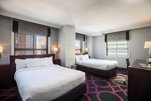 Room, 2 Double Beds, Non Smoking, Corner | 1 bedroom, premium bedding, in-room safe, desk
