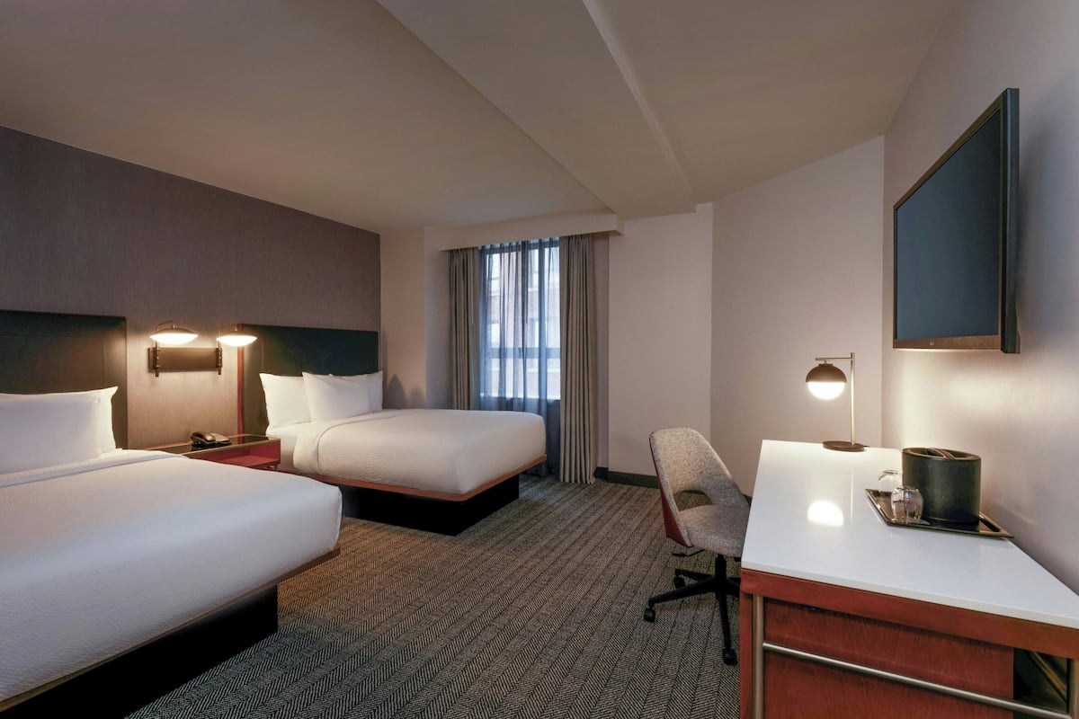 Room, 2 Double Beds | 1 bedroom, premium bedding, in-room safe, desk