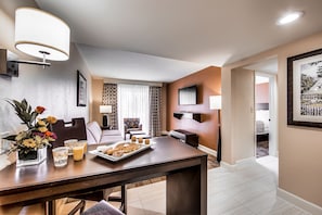 In-room safe, desk, laptop workspace, blackout curtains