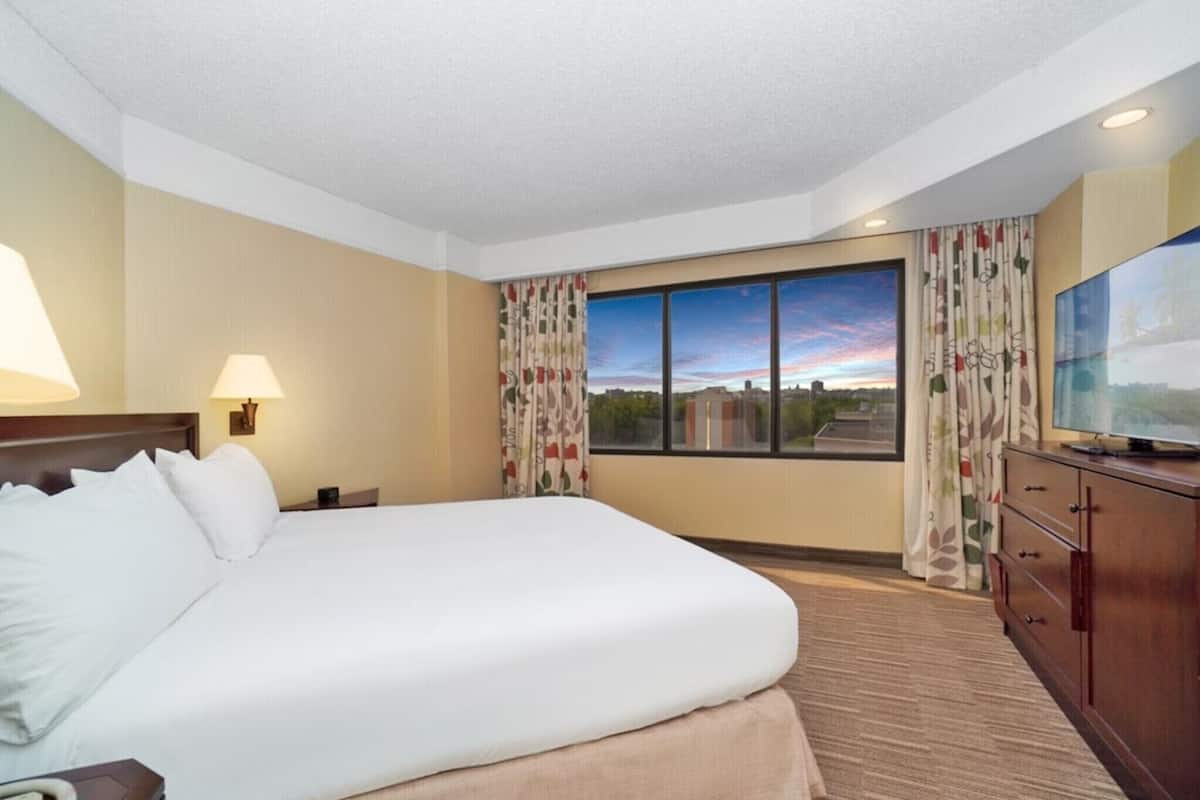 In-room safe, desk, blackout curtains, iron/ironing board