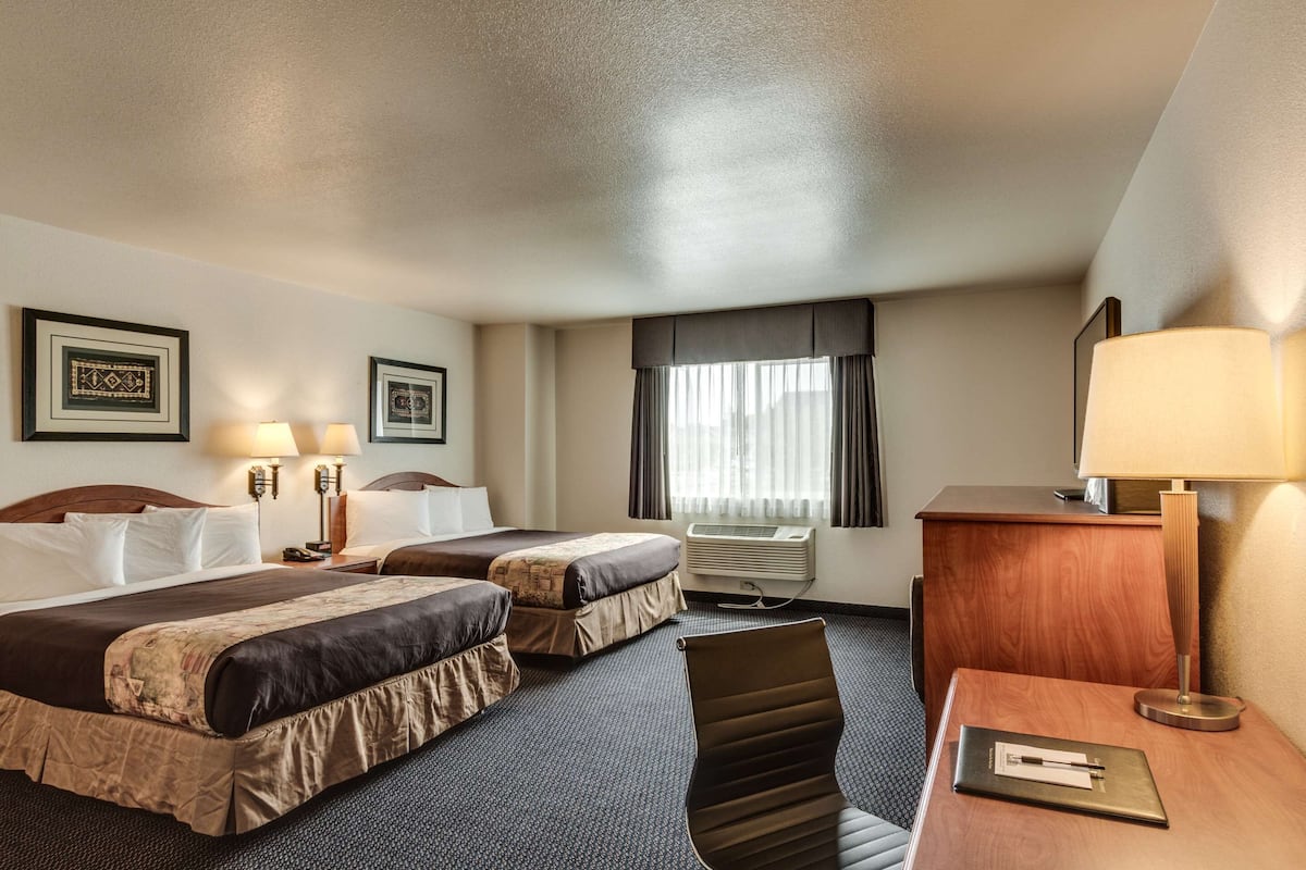 Standard Room, 2 Queen Beds, Accessible, Refrigerator & Microwave (Pet Friendly) | Desk, laptop workspace, iron/ironing board, free WiFi