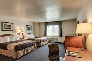 Standard Room, 2 Queen Beds, Accessible, Refrigerator & Microwave (Pet Friendly) | Iron/ironing board, free WiFi, bed sheets