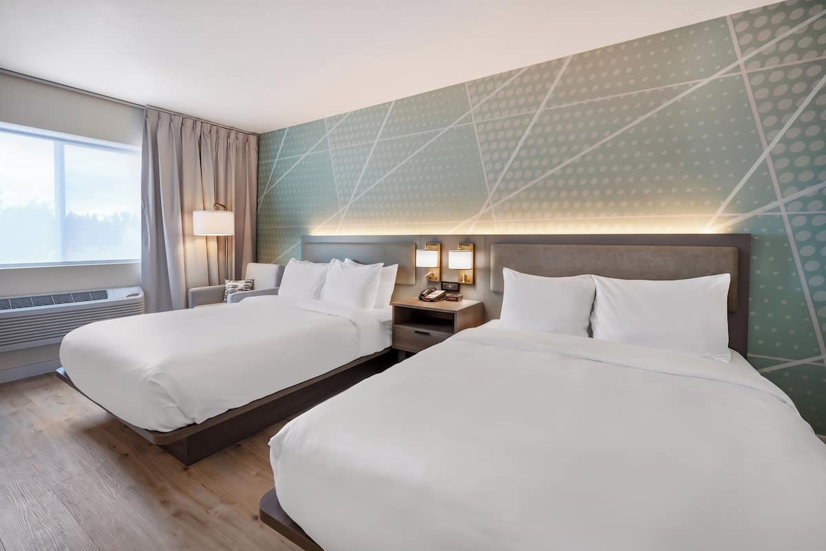 Standard Room, 2 Queen Beds, Non Smoking | Desk, laptop workspace, iron/ironing board, WiFi (free)