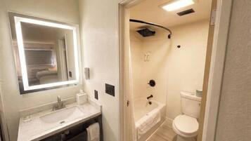 Combined shower/tub, spring water tub, rainfall showerhead, hair dryer