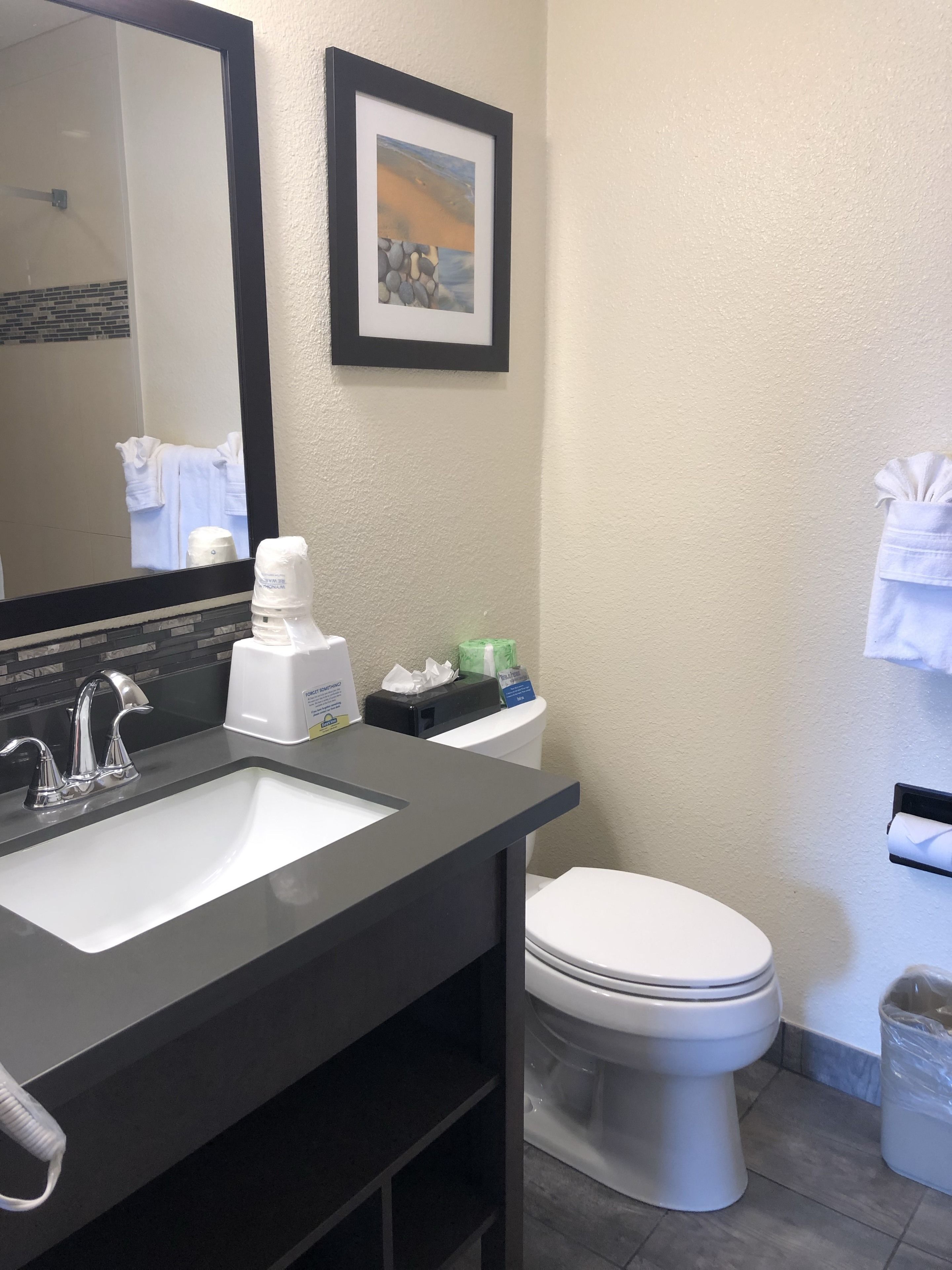 Free toiletries, towels