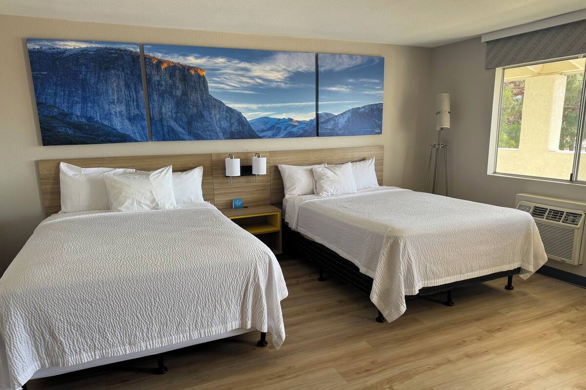 Premium Suite, 2 Queen Beds, Non Smoking | In-room safe, desk, laptop workspace, soundproofing