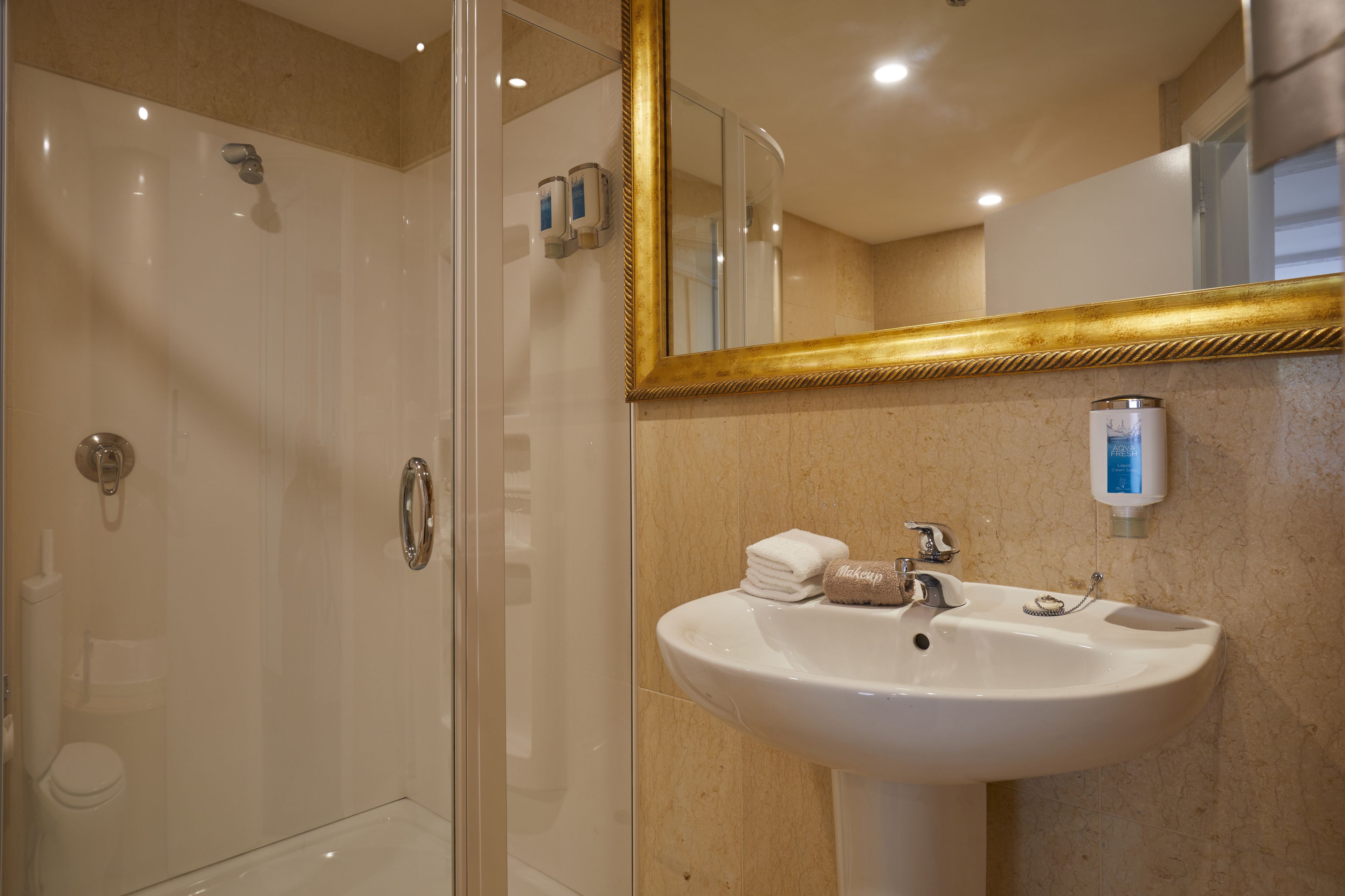 standard room, garden view | bathroom | shower, free toiletries, hair dryer, towels