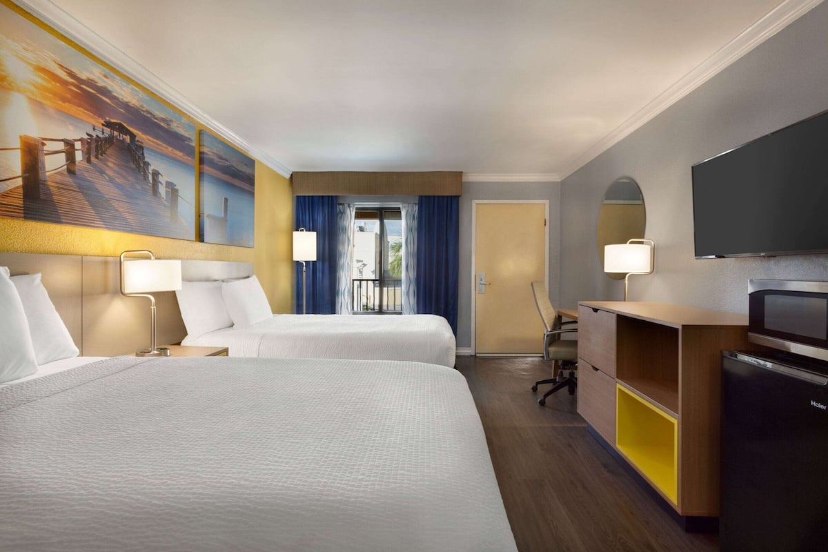 Standard Double Room, 2 Double Beds | In-room safe, desk, blackout drapes, iron/ironing board