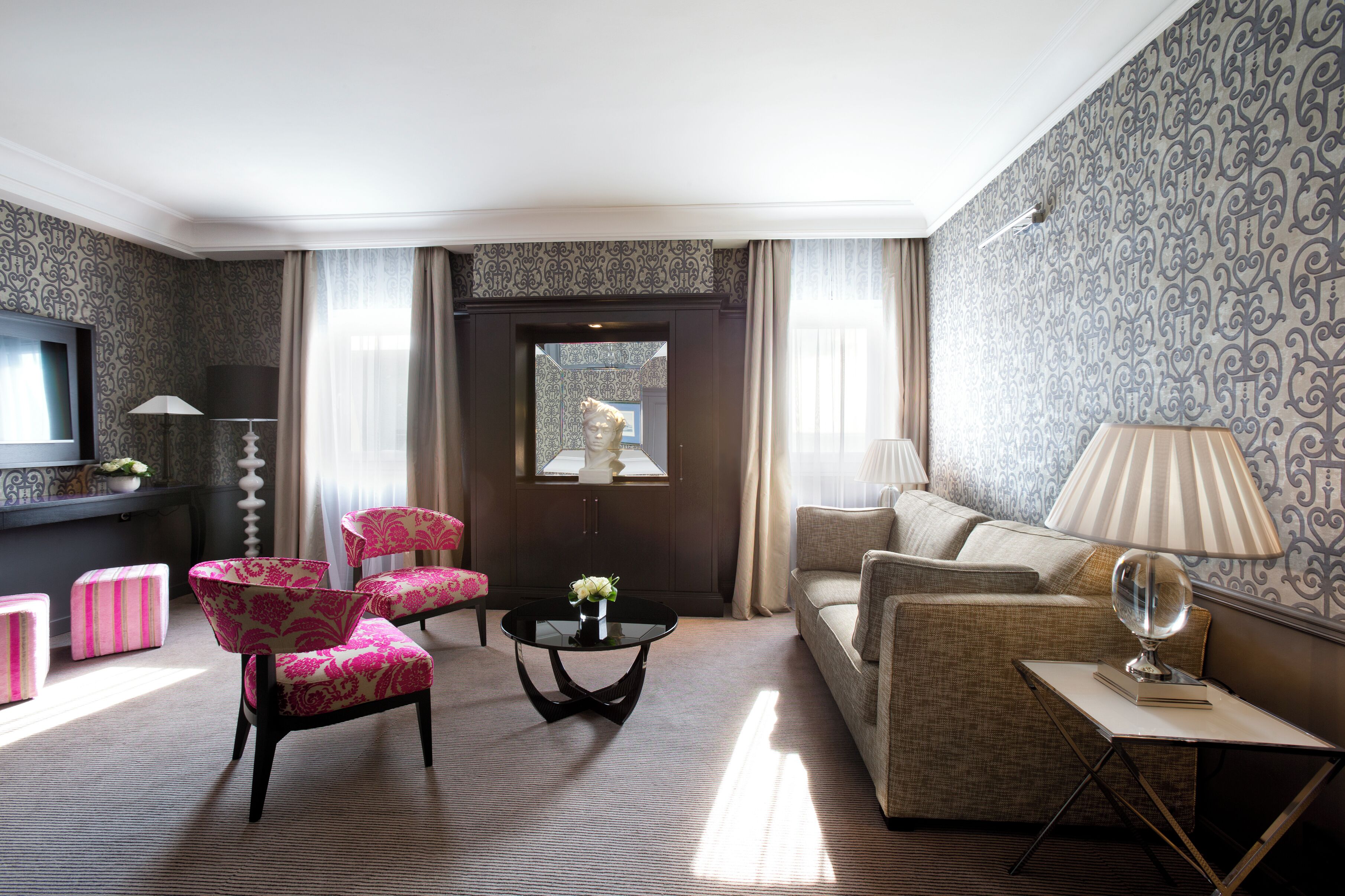 suite gonzague saint bris vue mer | living area | 55-inch plasma tv with satellite channels, tv