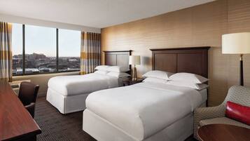 Premium bedding, pillowtop beds, in-room safe, desk