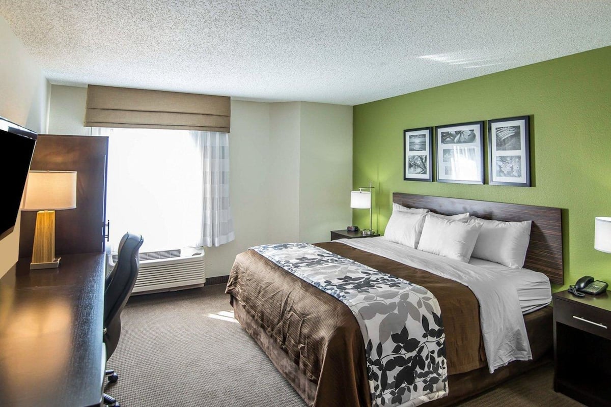 Standard Room, 1 King Bed, Non Smoking | Desk, iron/ironing board, free WiFi, bed sheets