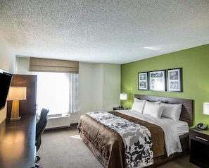 Chambre Standard, 1 très grand lit, non-fumeur | Bureau, fer et planche à repasser, accès au Wi-Fi (inclus)