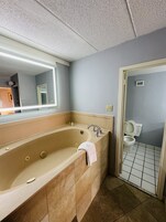 Bañera con ducha, artículos de tocador gratuitos, secador de pelo