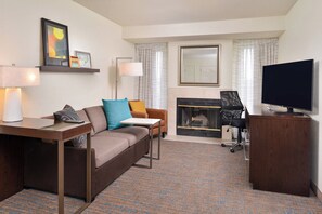 Suite, 2 Bedrooms | Living room | 40-inch Smart TV with digital channels, TV, Netflix