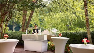 Outdoor banquet area