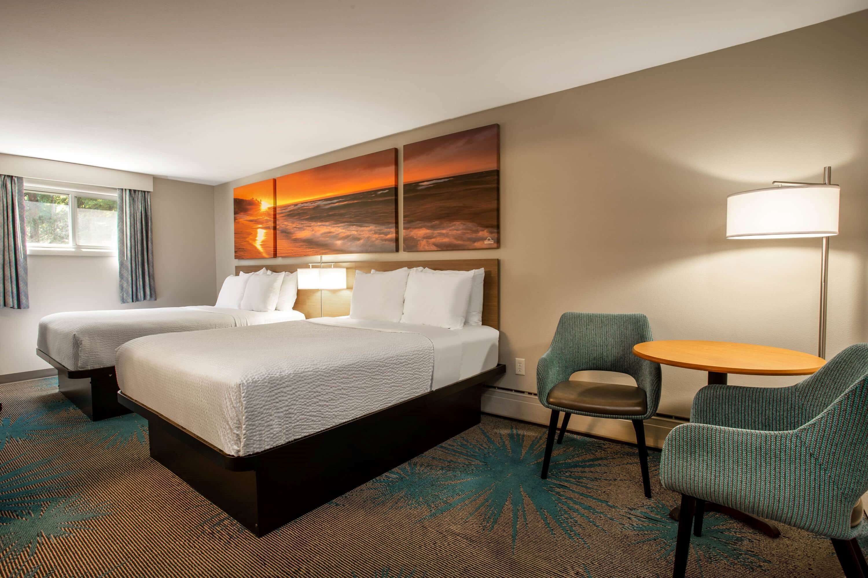 room, 2 queen beds, non smoking | in-room safe, desk, blackout curtains, iron/ironing board