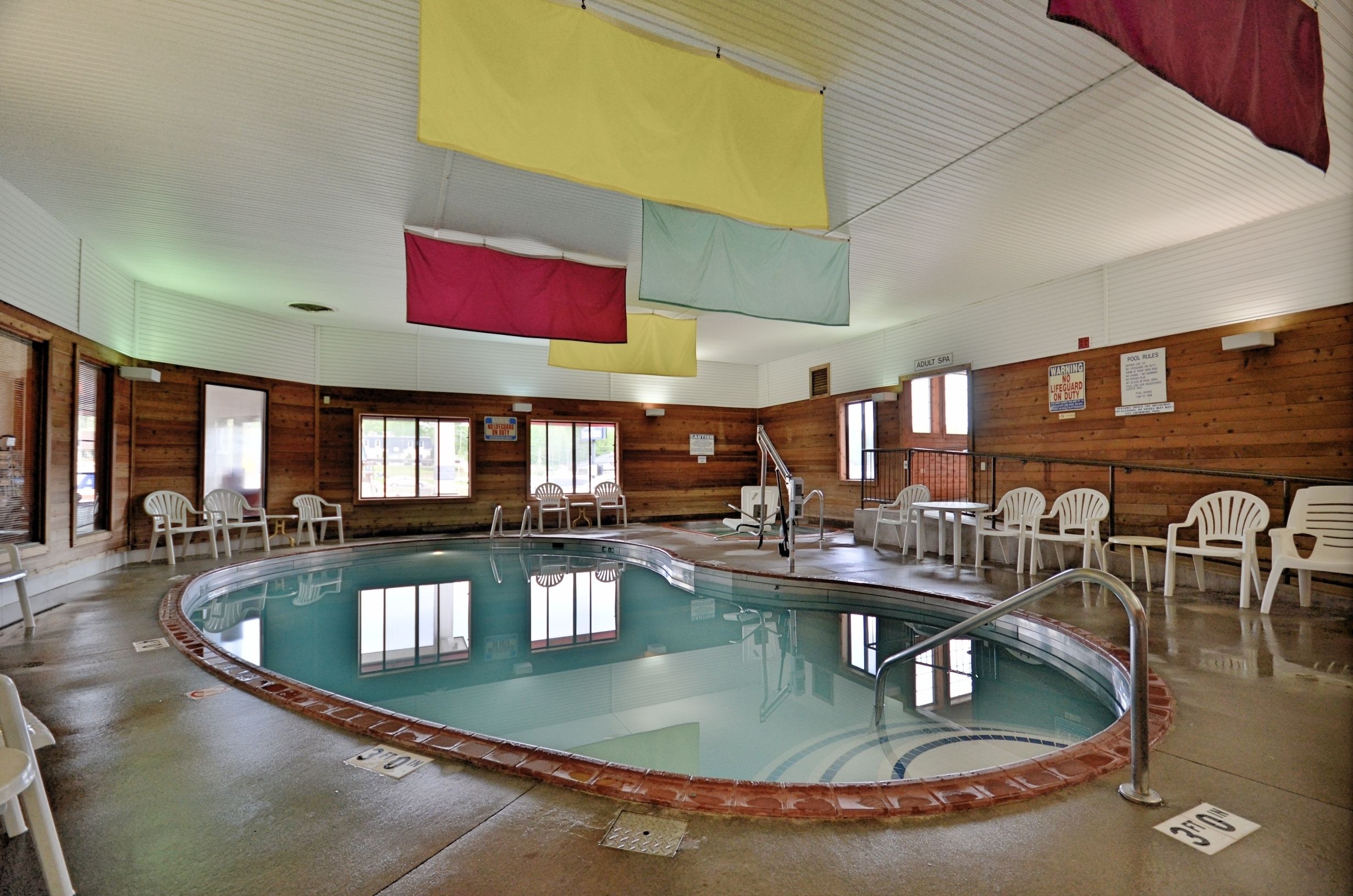 indoor pool, a heated pool
