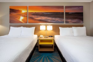 Room, 2 Queen Beds, Non Smoking | In-room safe, desk, blackout drapes, iron/ironing board