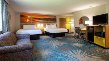 3 Queen Beds, Studio Suite, Non-Smoking | In-room safe, desk, blackout drapes, iron/ironing board