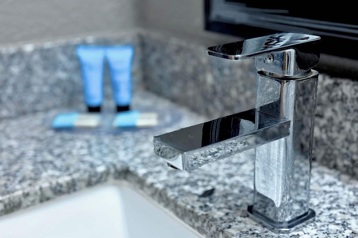 standard room, 1 king bed | bathroom sink