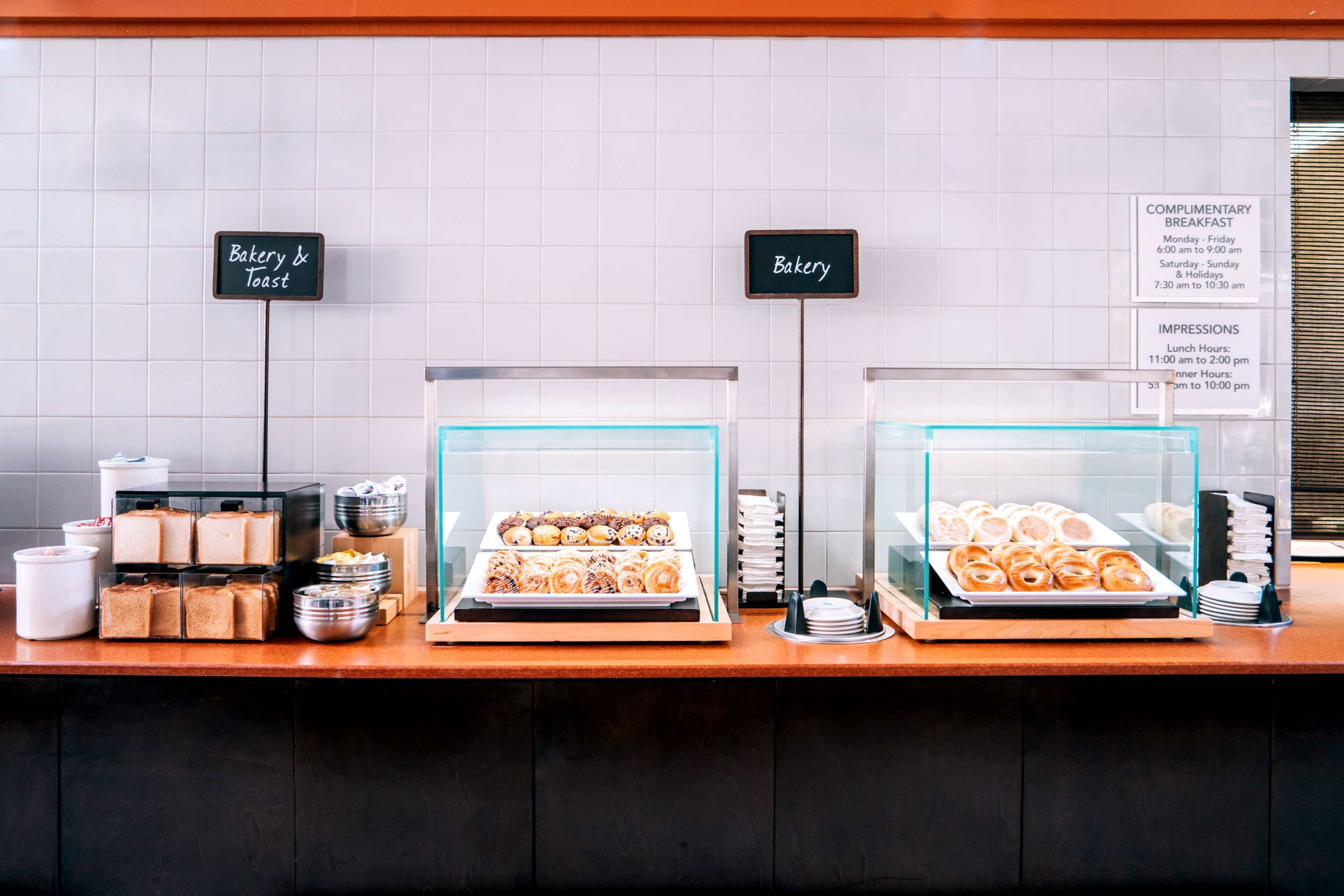 Free daily self-serve breakfast