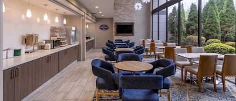 Free daily self-serve breakfast