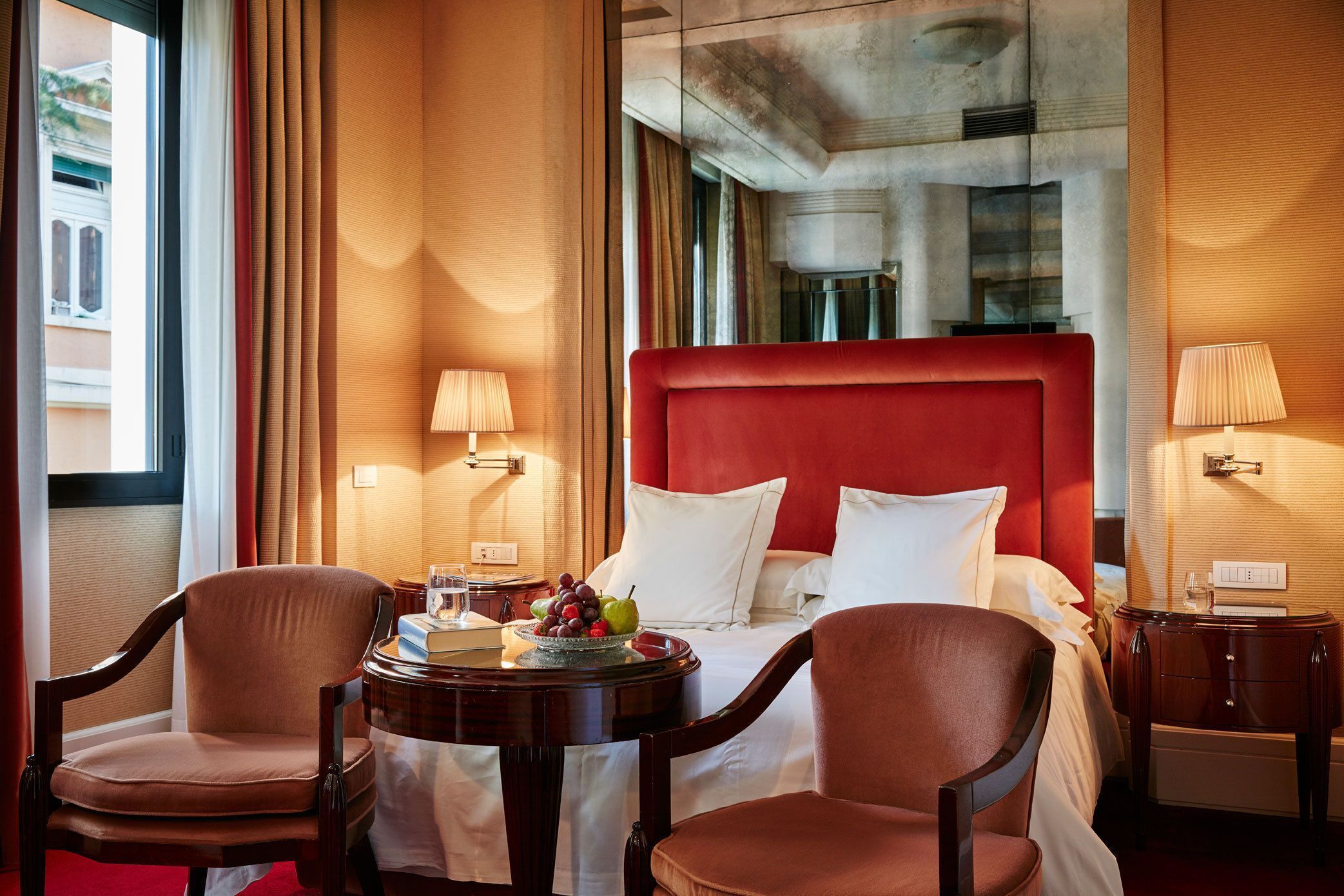 Premium bedding, down comforters, memory foam beds, minibar