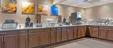Free daily buffet breakfast
