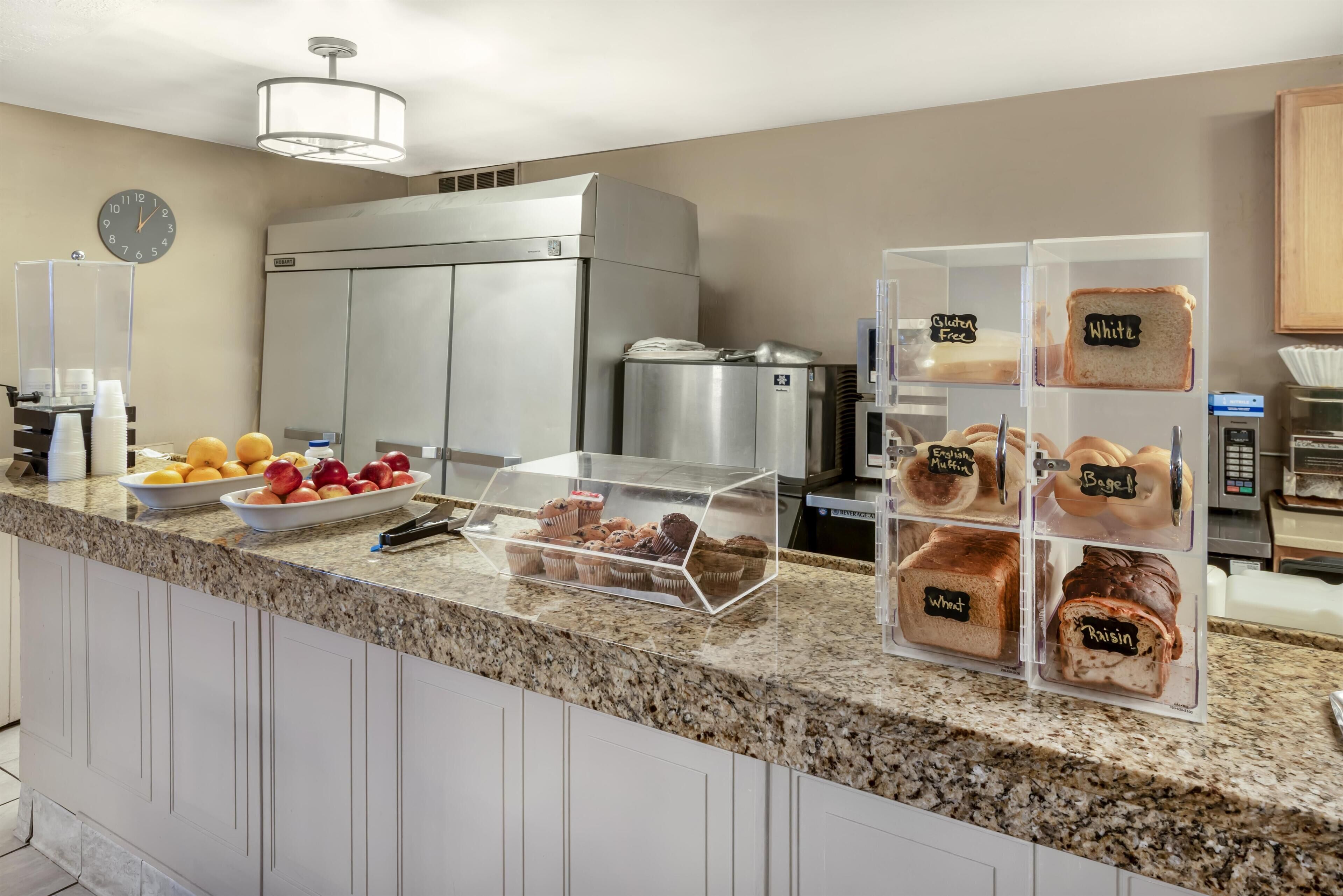 Free daily buffet breakfast