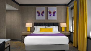 Premium bedding, in-room safe, blackout drapes, iron/ironing board