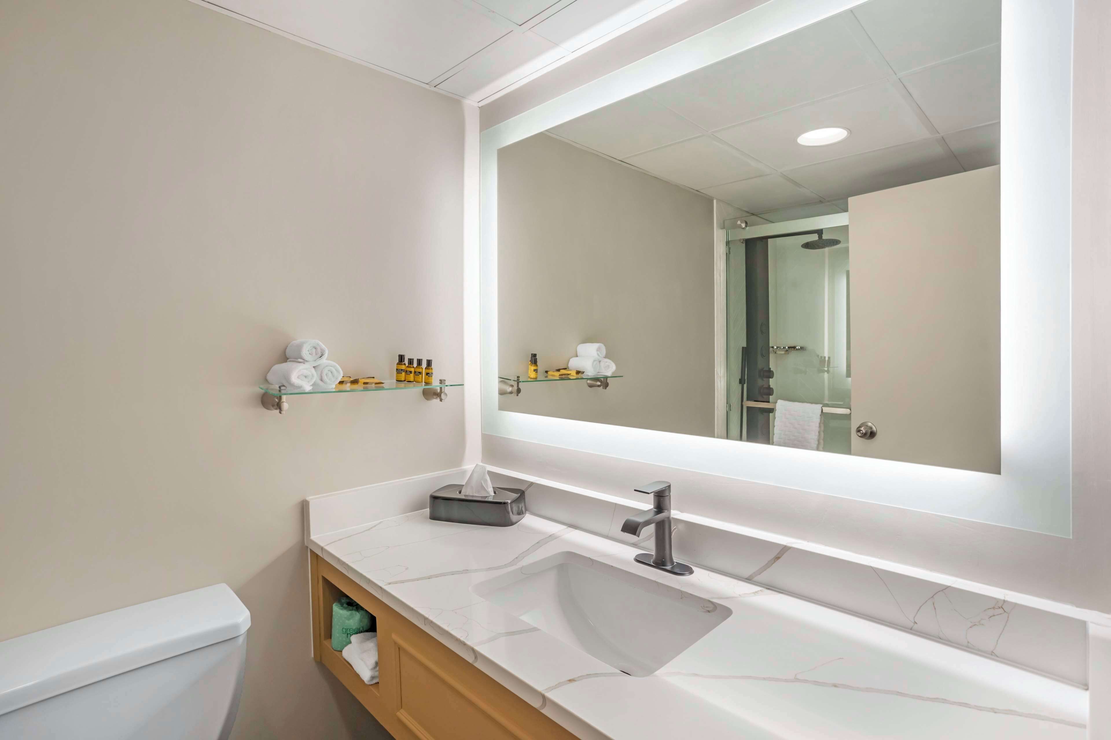 free toiletries, hair dryer, towels, soap