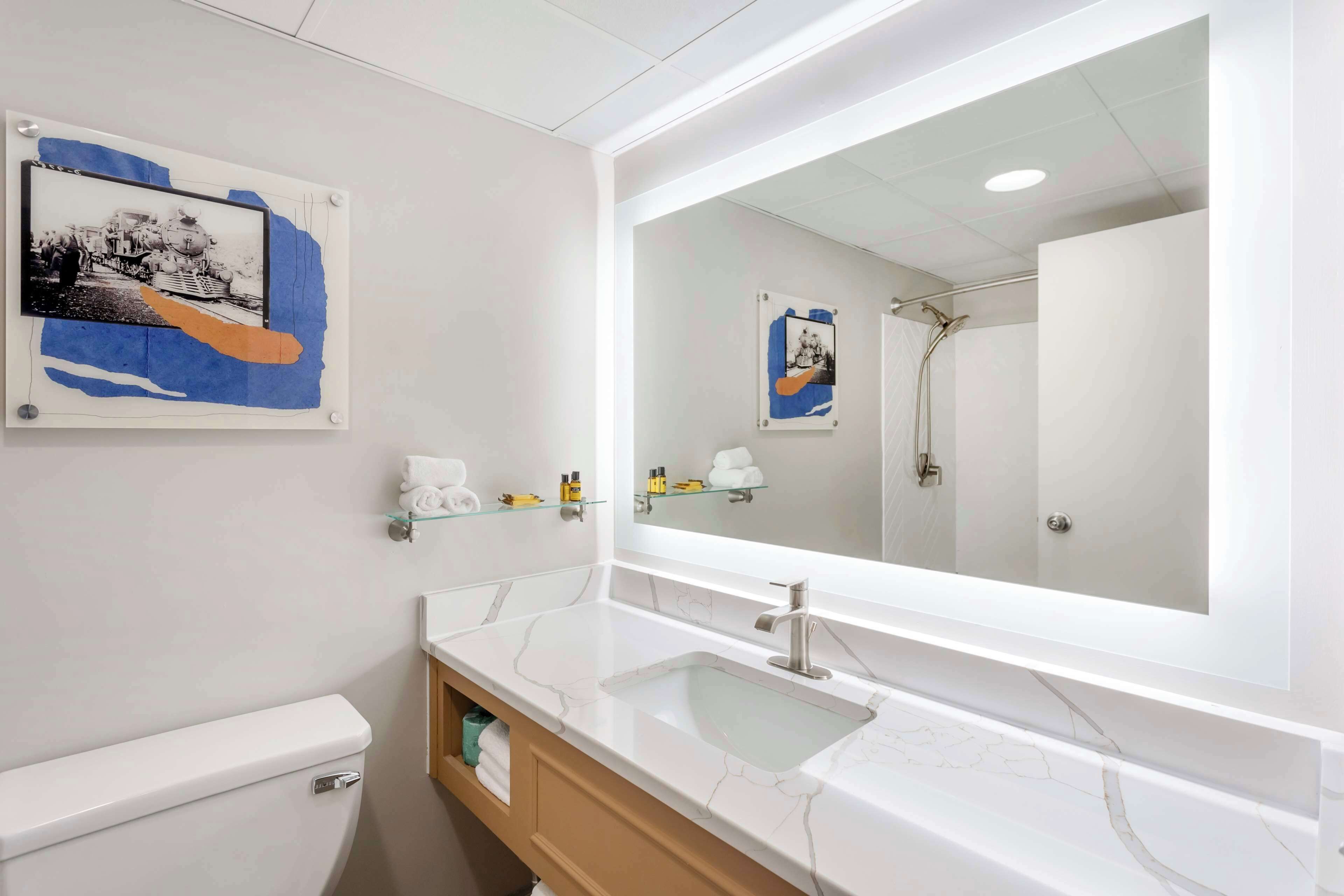 free toiletries, hair dryer, towels, soap