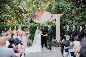 Outdoor wedding area