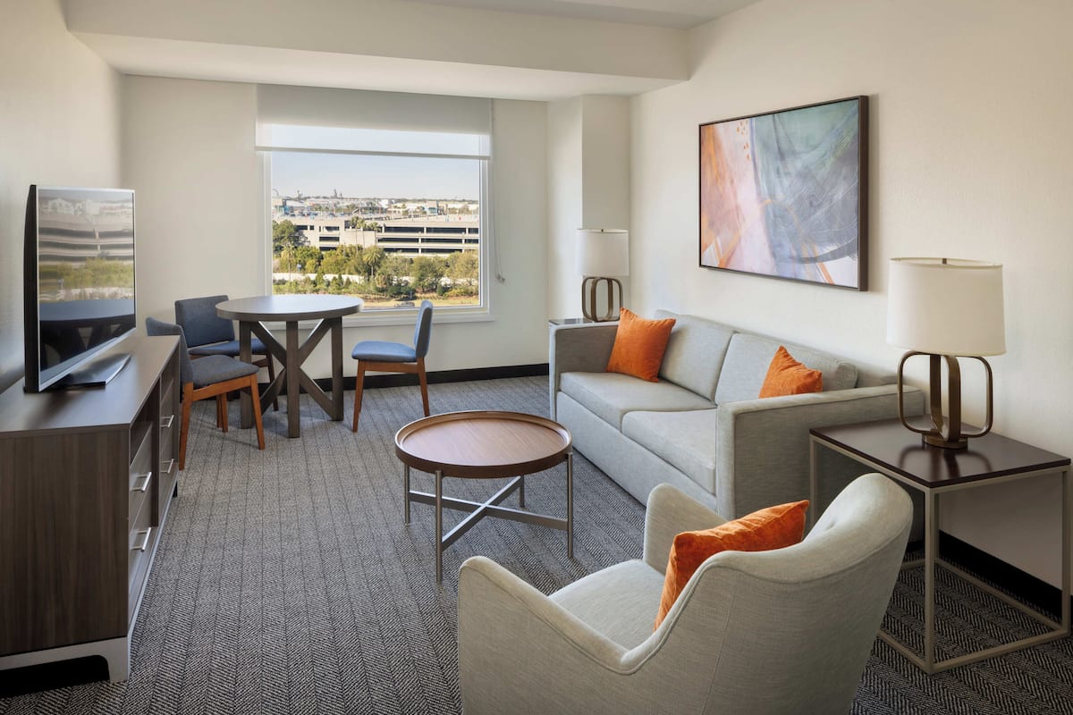 In-room safe, desk, laptop workspace, blackout drapes