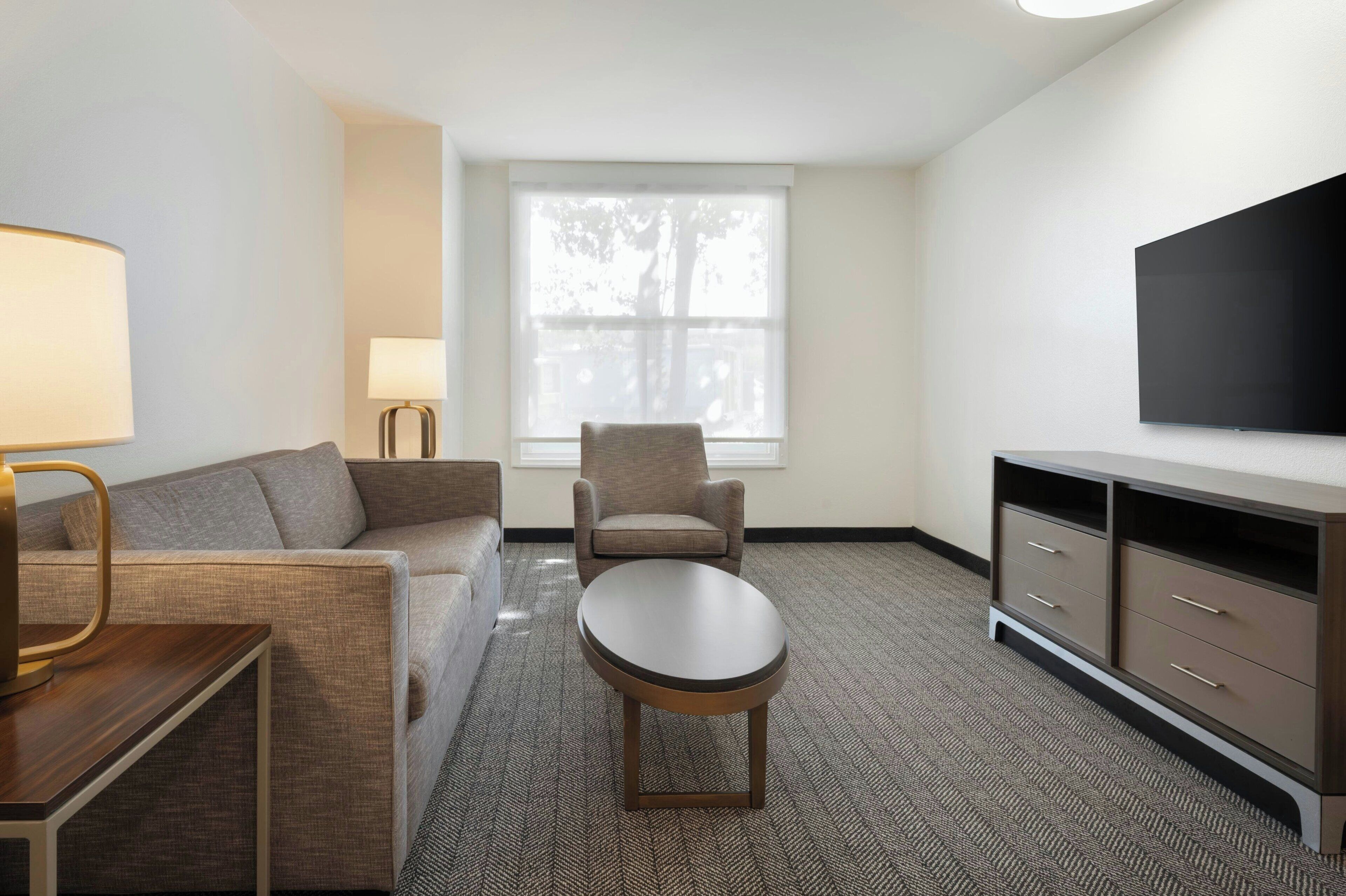 55-inch LCD TV with cable channels, TV, video game console