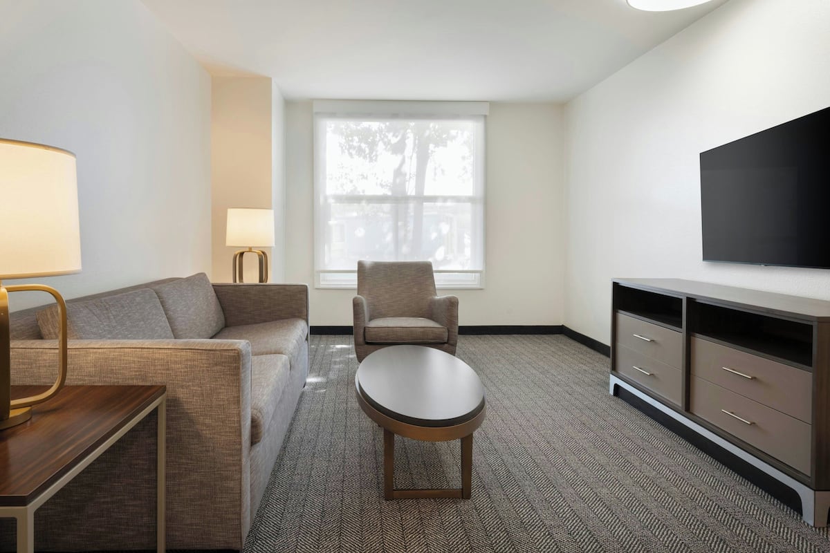 55-inch LCD TV with cable channels, TV, video-game console