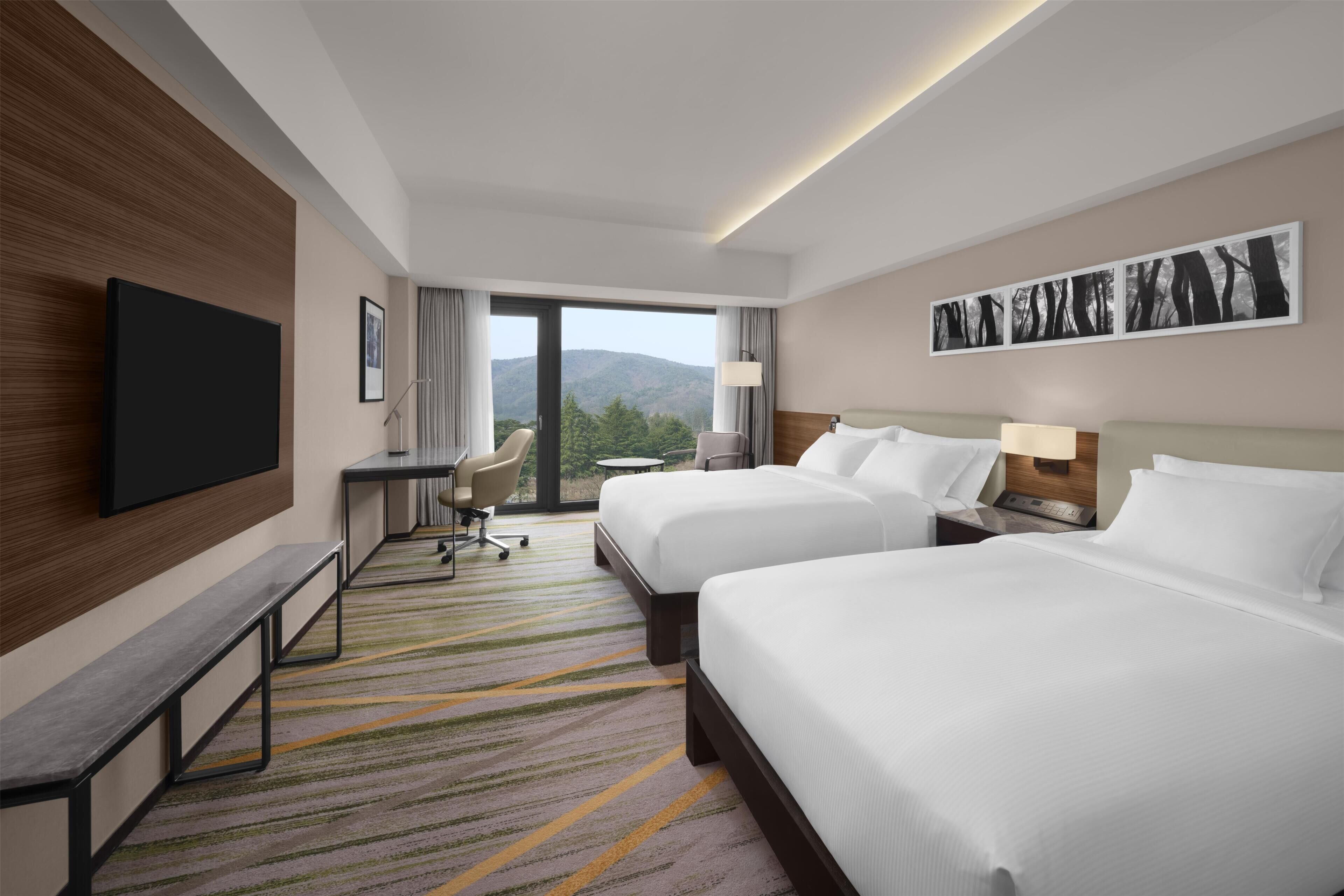 家庭房, 多张床 (Deluxe) | 迷你吧、客房内保险箱、遮光窗帘、隔音