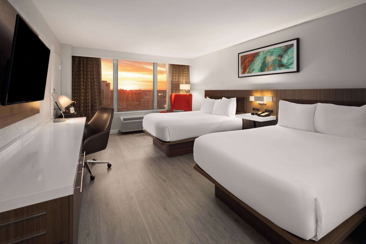 Room, 2 Double Beds, Non Smoking | Premium bedding, pillowtop beds, in-room safe, desk