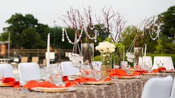 Outdoor banquet area