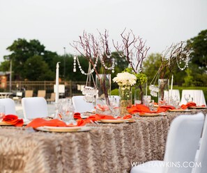 Outdoor banquet area