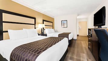 Standard Room, 2 Queen Beds, Non Smoking, Refrigerator & Microwave | Desk, laptop workspace, iron/ironing board, free cribs/infant beds