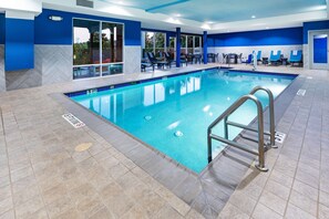 Indoor pool, open 10 AM to 10 PM, sun loungers