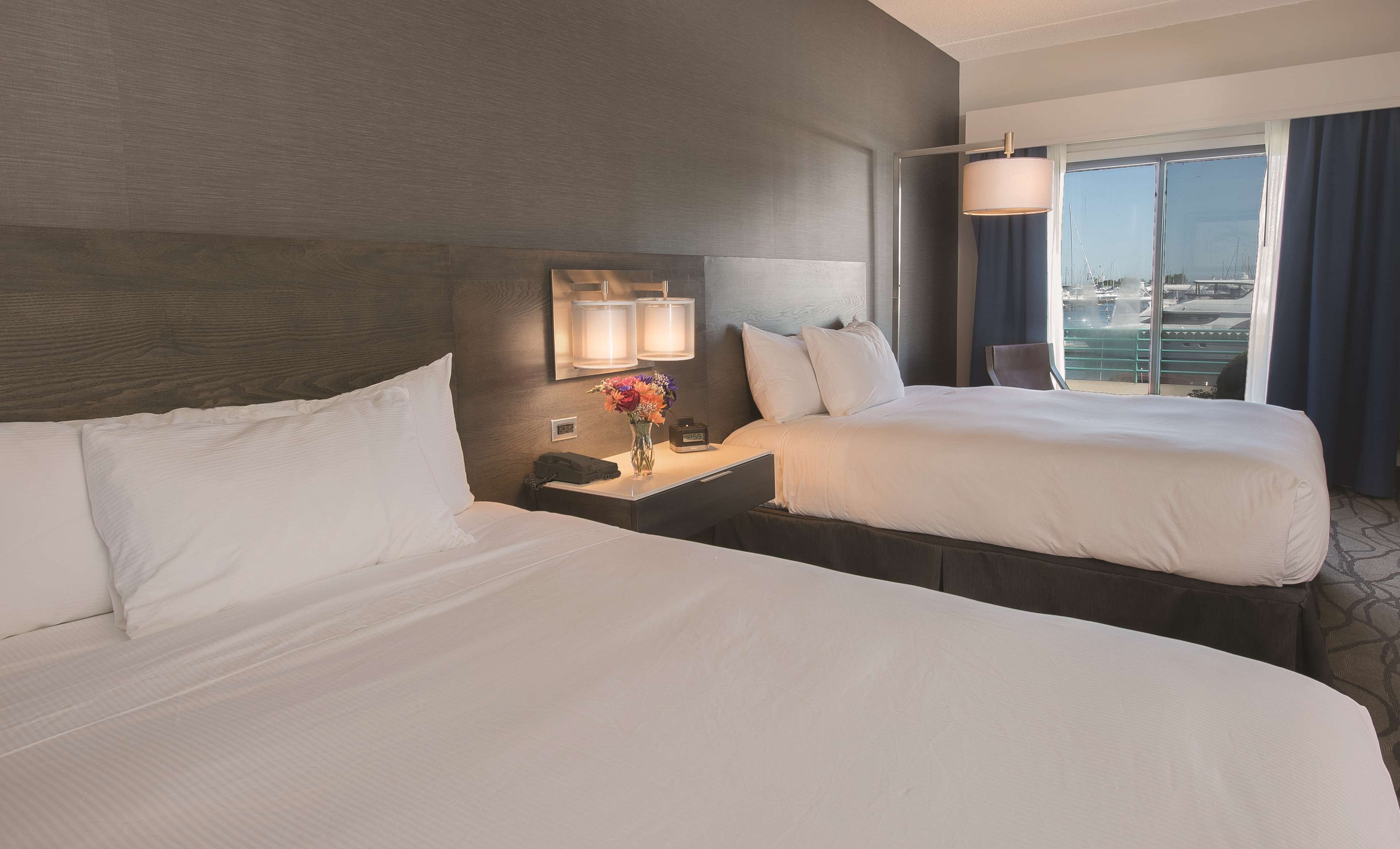 room, 2 queen beds, non smoking, marina view | living area | 36-inch flat-screen tv with cable channels, tv