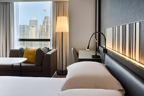 Premium bedding, pillowtop beds, in-room safe, desk