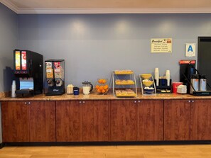 Free daily on-the-go breakfast 