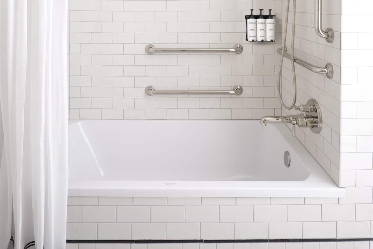 Designer toiletries, hair dryer, bathrobes, slippers