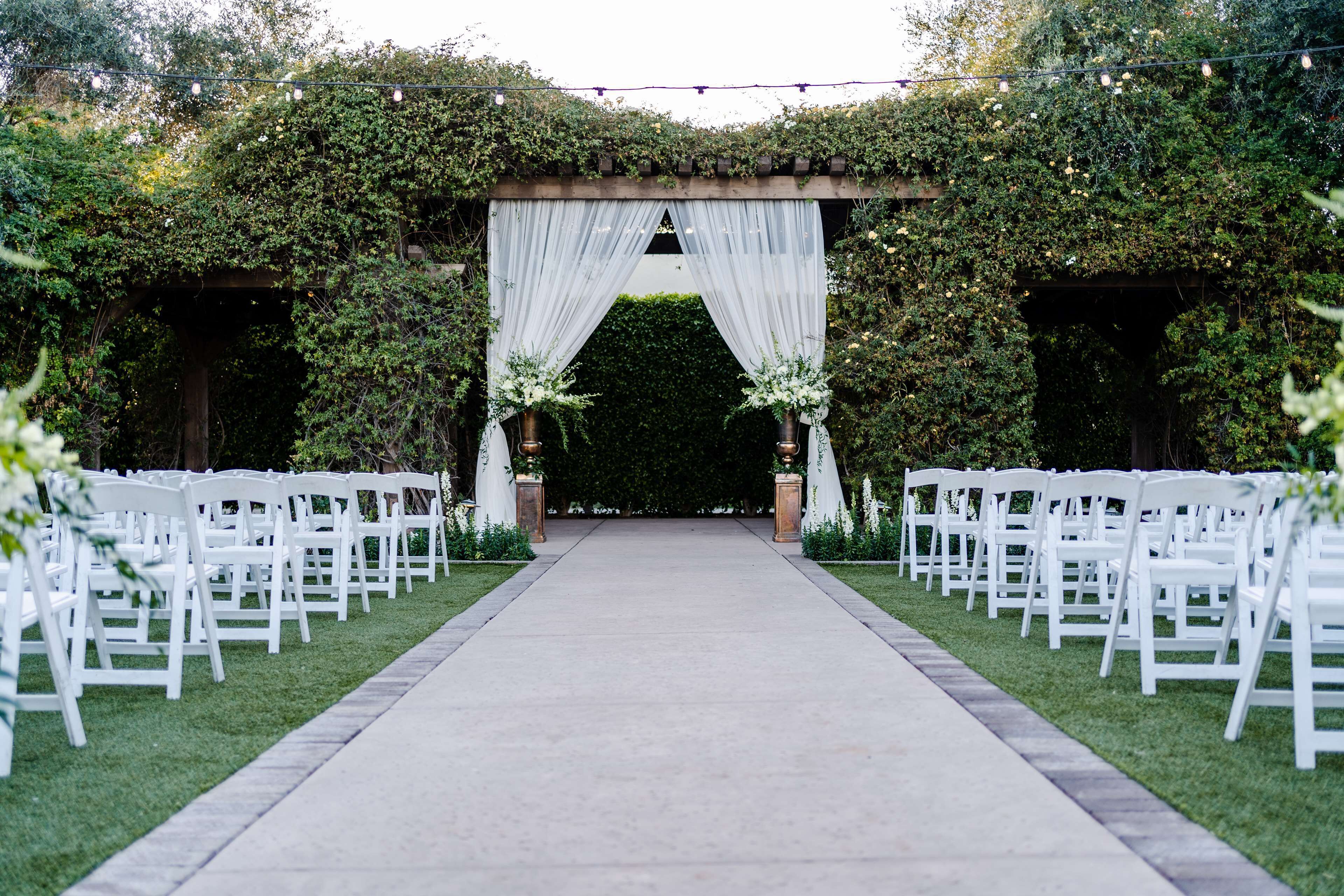 outdoor banquet area